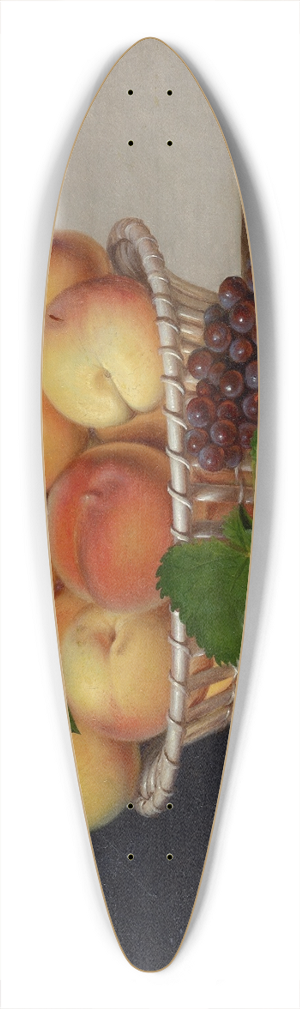 Raphaelle Peale - Still Life, Basket ofPeaches 39.3 inch art pintail longboard deck