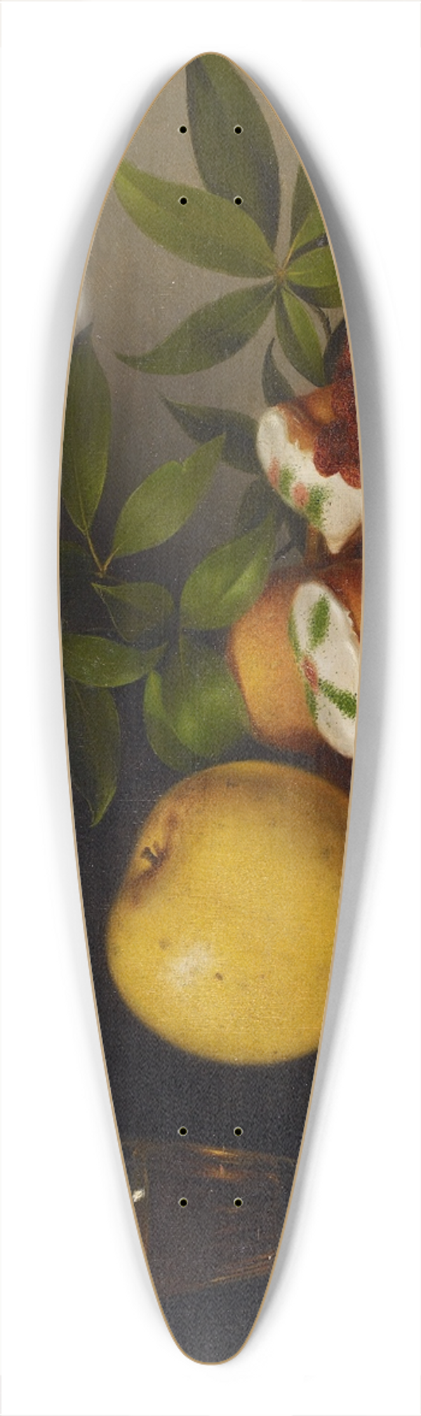 Raphaelle Peale - Still Life with Fruit, Cakes and Wine 39.3 inch art pintail longboard deck