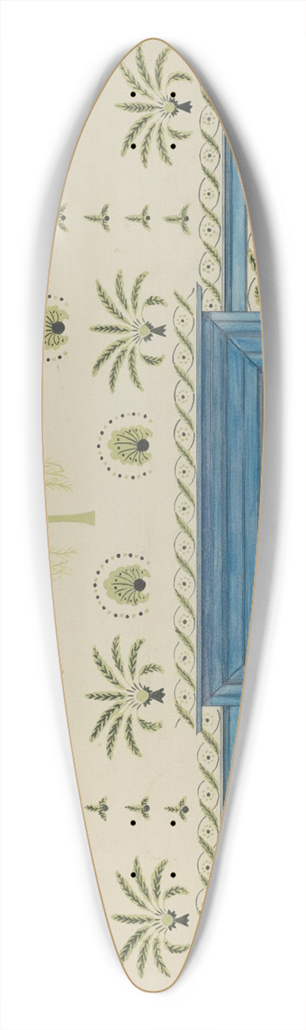 Ray Holden - Wall Stencil 39.3 inch art pintail longboard deck