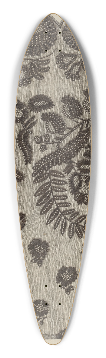 Raymond Manupelli - Black Lace Shawl 39.3 inch art pintail longboard deck