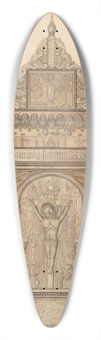 Raymond Neumann - Decorah Altar 39.3 inch art pintail longboard deck