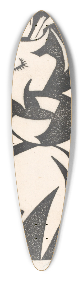 Reijer Stolk - Abstracte compositie 39.3 inch art pintail longboard deck