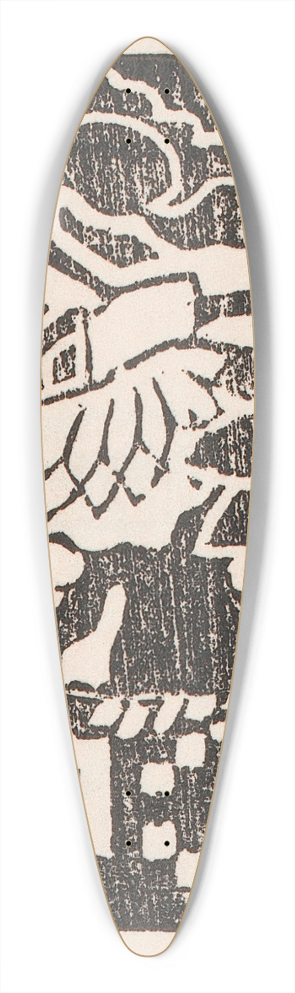 Reijer Stolk - Ex libris met bloemenvaas 39.3 inch art pintail longboard deck