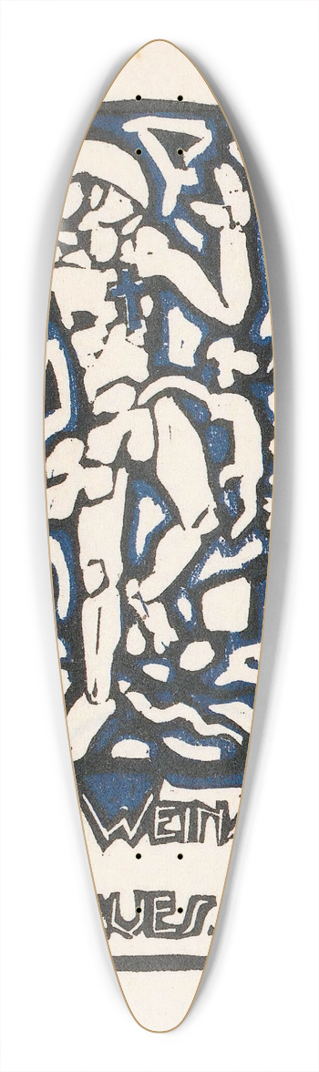 Reijer Stolk - Kerstkaart met menselijke figuur en dieren 39.3 inch art pintail longboard deck