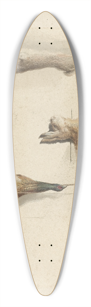 Reinier Craeyvanger - Dode fazant en twee dode hazen 39.3 inch art pintail longboard deck