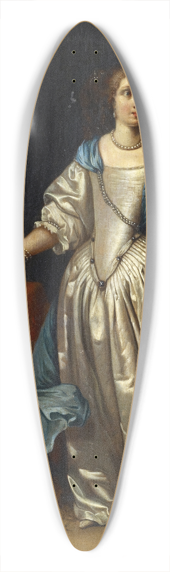 Reinier De La Haye - Lady With Parrot 39.3 inch art pintail longboard deck