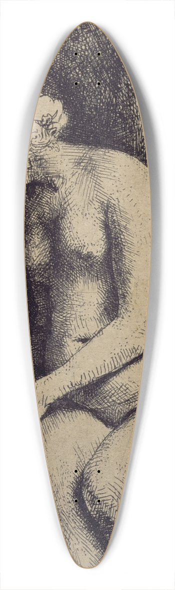Rembrandt van Rijn - A Woman Bathing Her Feet at a Brook 39.3 inch art pintail longboard deck