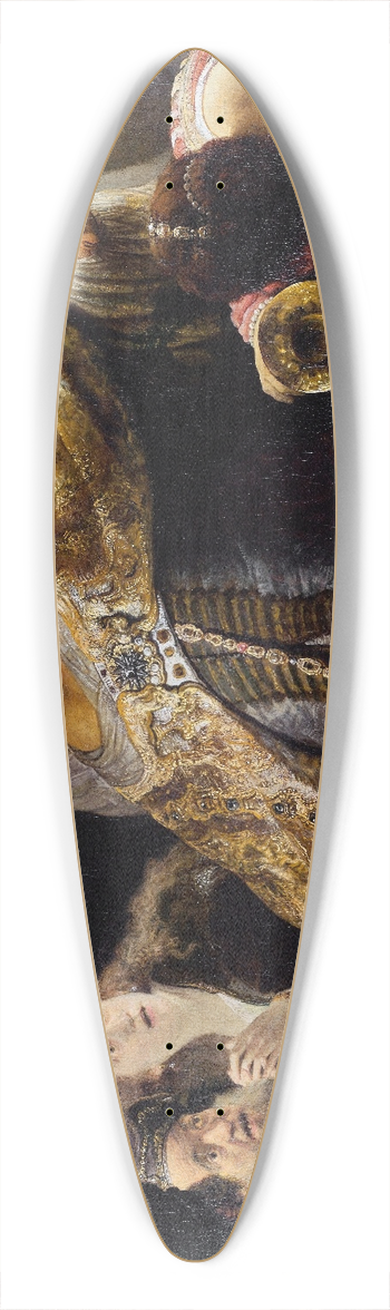 Rembrandt van Rijn - Belshazzars feast 39.3 inch art pintail longboard deck