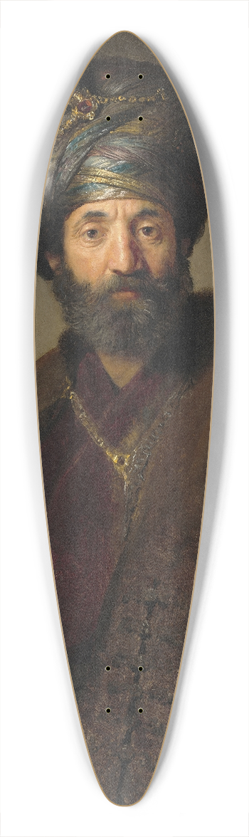 Rembrandt van Rijn - Man in Oriental Costume 39.3 inch art pintail longboard deck