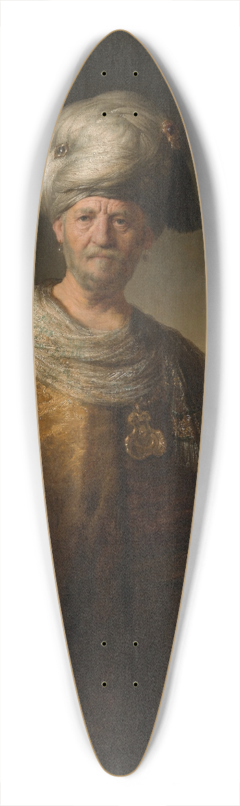 Rembrandt van Rijn - Man in Oriental Costume (The Noble Slav) 39.3 inch art pintail longboard deck