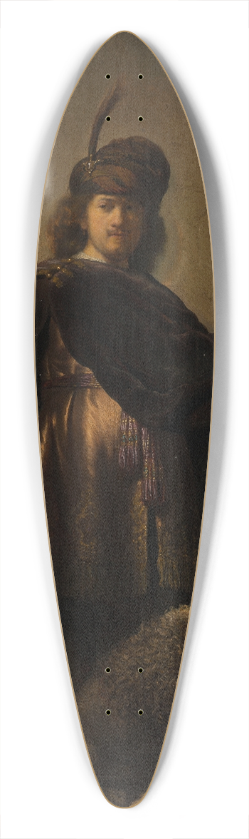 Rembrandt van Rijn - Portrait of the artist in oriental costume 39.3 inch art pintail longboard deck