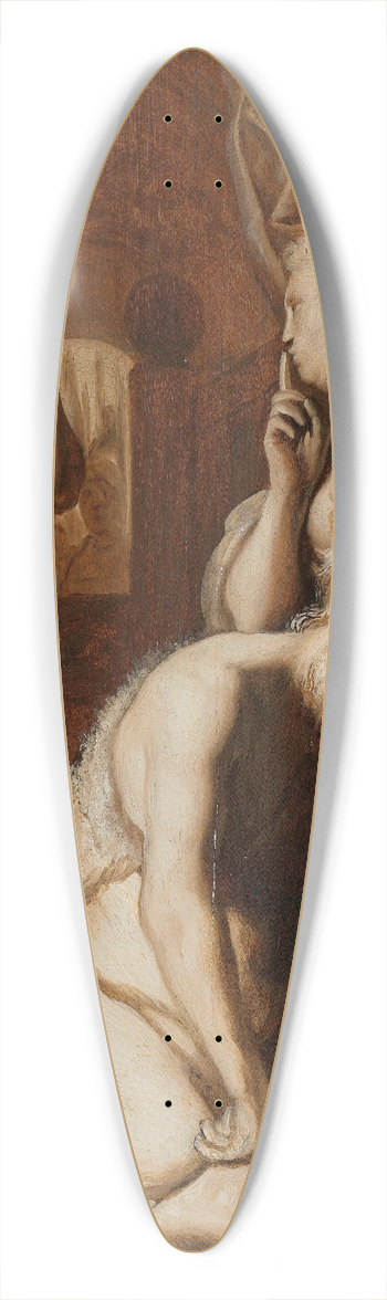 Rembrandt van Rijn - Samson and Delilah 39.3 inch art pintail longboard deck