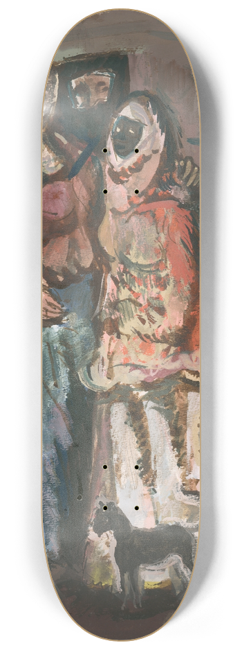 Cyprin Majernk - Masks 8.25 inch art skate deck