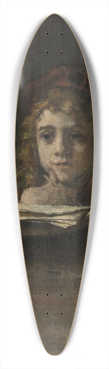 Rembrandt van Rijn - Titus at his desk 39.3 inch art pintail longboard deck