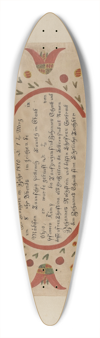 Richard Barnett - Fraktur 39.3 inch art pintail longboard deck