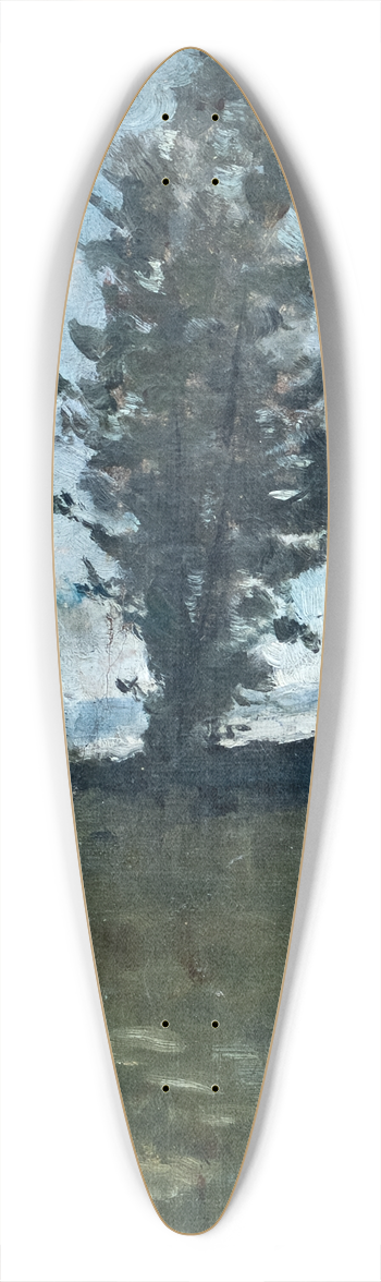 Richard Bergh - Moonlit Landscape 39.3 inch art pintail longboard deck