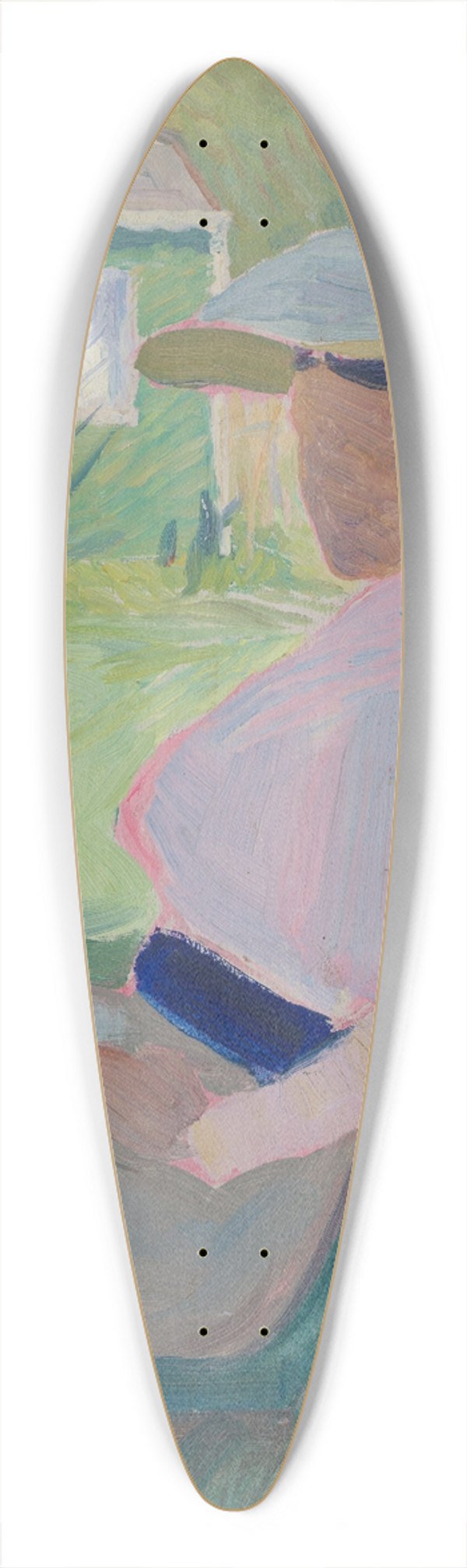 Richard Bergh - Woman on Garden Chair, Visby 39.3 inch art pintail longboard deck