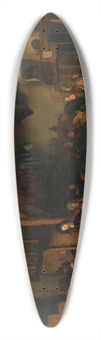 Richard Brakenburgh - Tavern Scene 39.3 inch art pintail longboard deck
