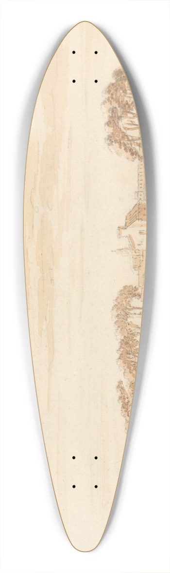 Richard Cooper the Elder - Italian Landscape 39.3 inch art pintail longboard deck