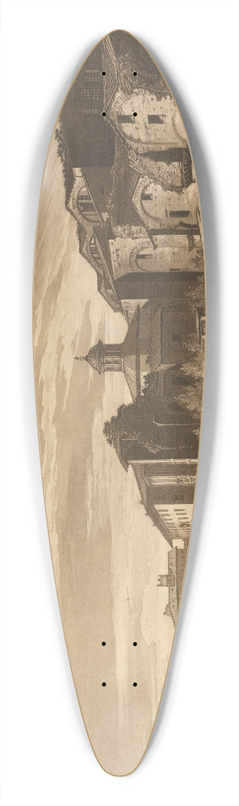 Richard Cooper the Elder - View of the Ruins of Dioclesians Baths 39.3 inch art pintail longboard deck