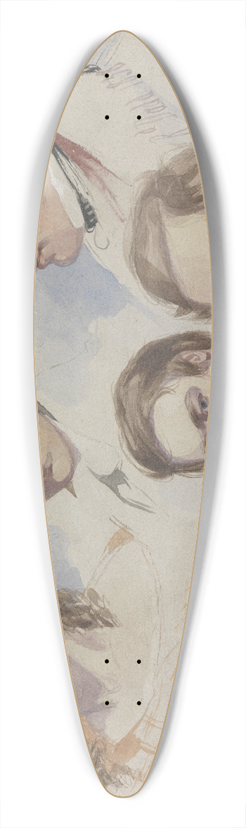 Richard Dadd - Family Portraits 39.3 inch art pintail longboard deck