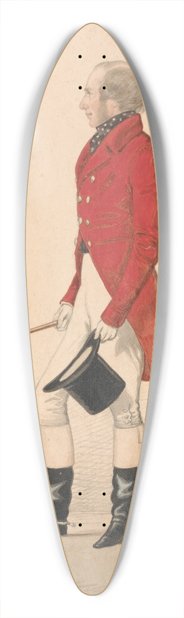 Richard Dighton - R. W. Selby-Lowndes in a Scarlet Coat 39.3 inch art pintail longboard deck
