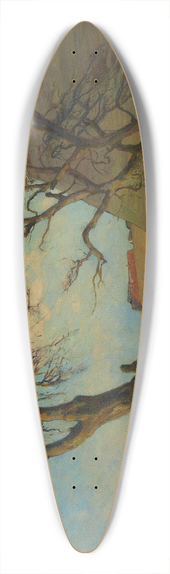 Richard Eschke - Old apple trees 39.3 inch art pintail longboard deck