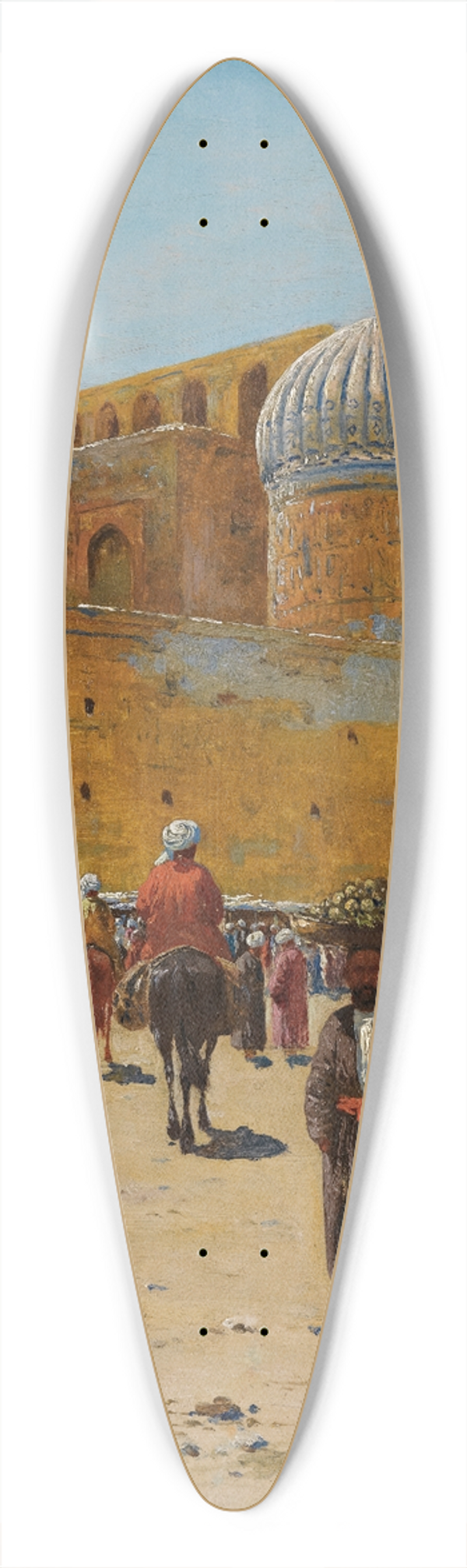 Richard Karlovich Zommer - Bazaar In Samarkand 39.3 inch art pintail longboard deck
