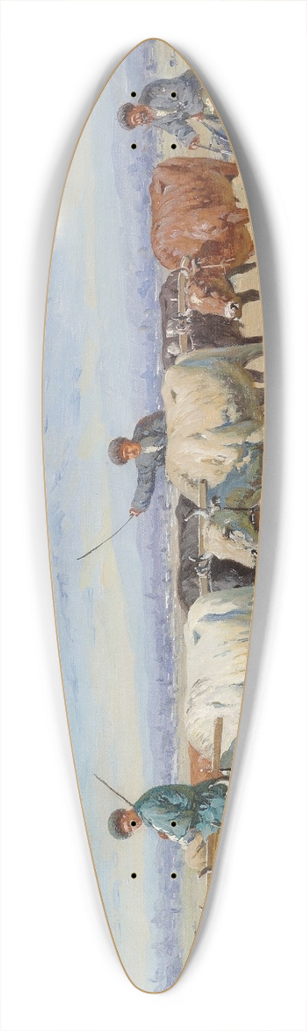 Richard Karlovich Zommer - Driving oxen, Mount Ararat 39.3 inch art pintail longboard deck