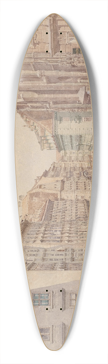 Richard Moser - Wien Der Stephansplatz 39.3 inch art pintail longboard deck