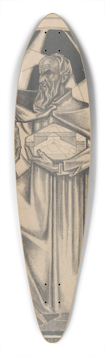 Richard Nicolas Roland Holst - De bouwmeester 39.3 inch art pintail longboard deck