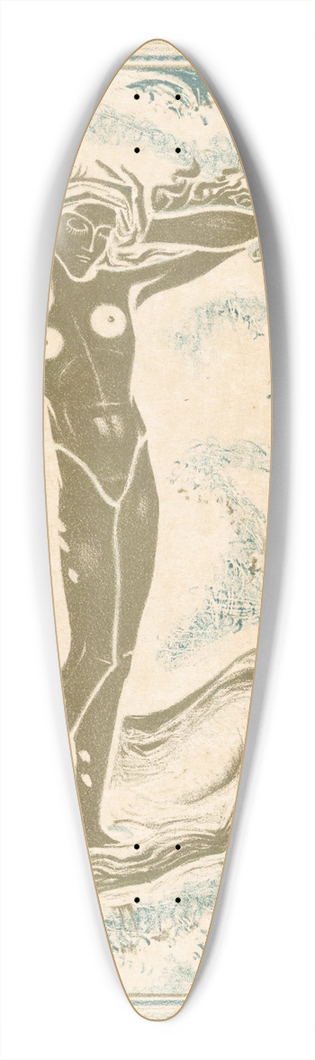 Richard Nicolas Roland Holst - Geboorte van Venus 39.3 inch art pintail longboard deck