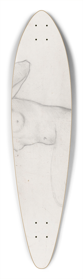 Richard Nicolas Roland Holst - Gehurkte naakte vrouw 39.3 inch art pintail longboard deck