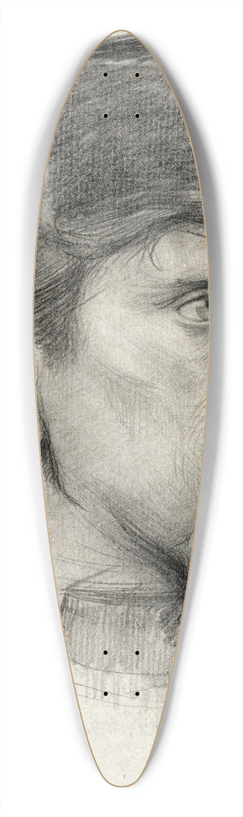 Richard Nicolas Roland Holst - Kop van een man met een muts 39.3 inch art pintail longboard deck