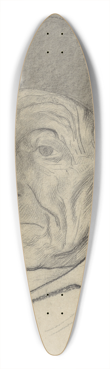 Richard Nicolas Roland Holst - Kop van een oude man met een muts 39.3 inch art pintail longboard deck