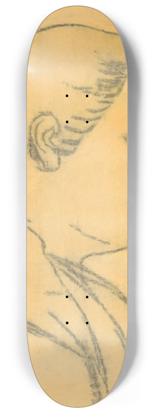 Cyril Kutlk - Womans Head in Profile 8.25 inch art skate deck