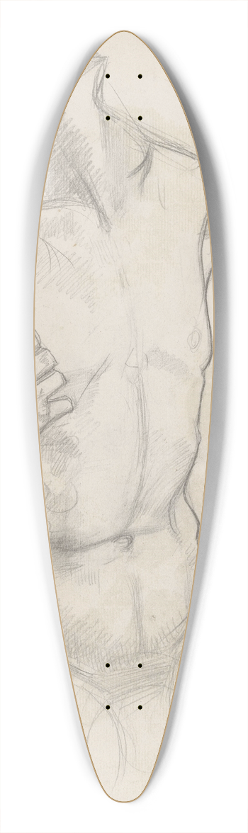 Richard Nicolas Roland Holst - Romp van mannelijk naakt 39.3 inch art pintail longboard deck
