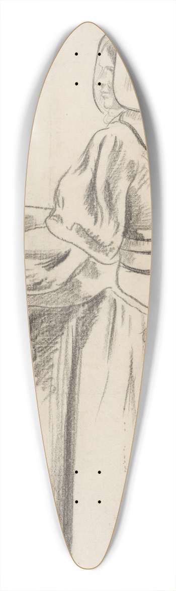 Richard Nicolas Roland Holst - Staand Huizer meisje met fruitmand 39.3 inch art pintail longboard deck