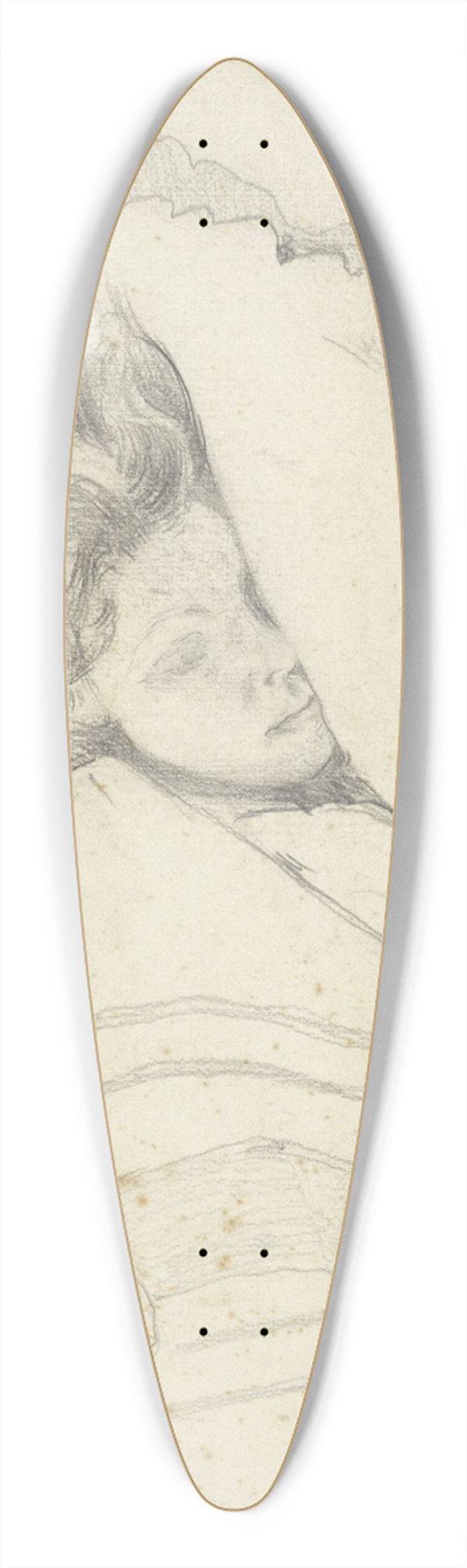 Richard Nicolas Roland Holst - Vrouw van Richard Roland Holst in bed, naar rechts 39.3 inch art pintail longboard deck