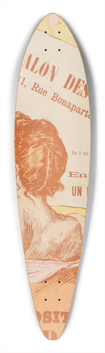 Richard Ranft - Salon des Cent 39.3 inch art pintail longboard deck