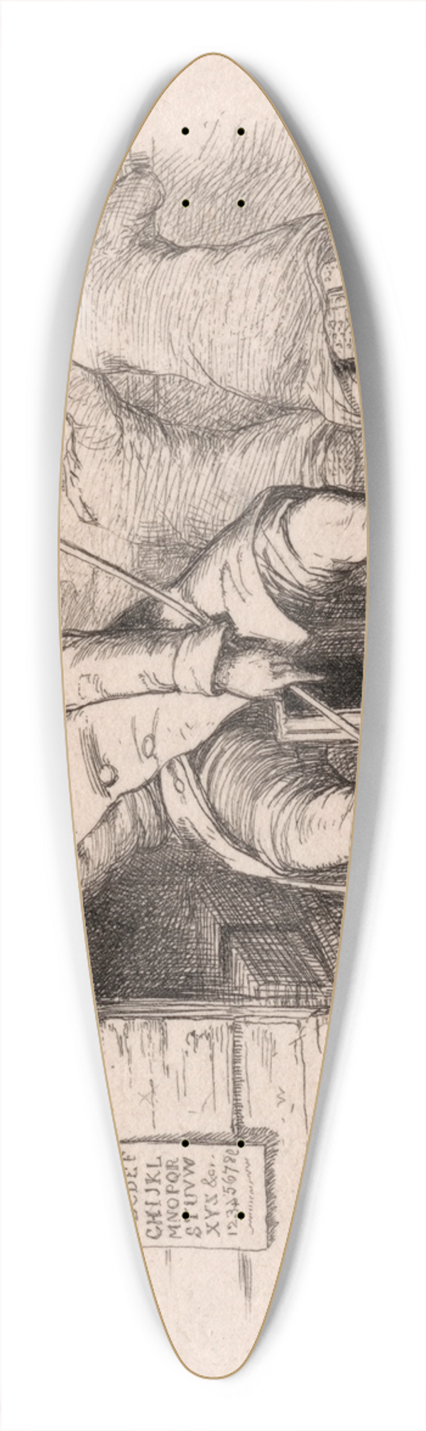 Richard Redgrave - School Master in Classroom 39.3 inch art pintail longboard deck