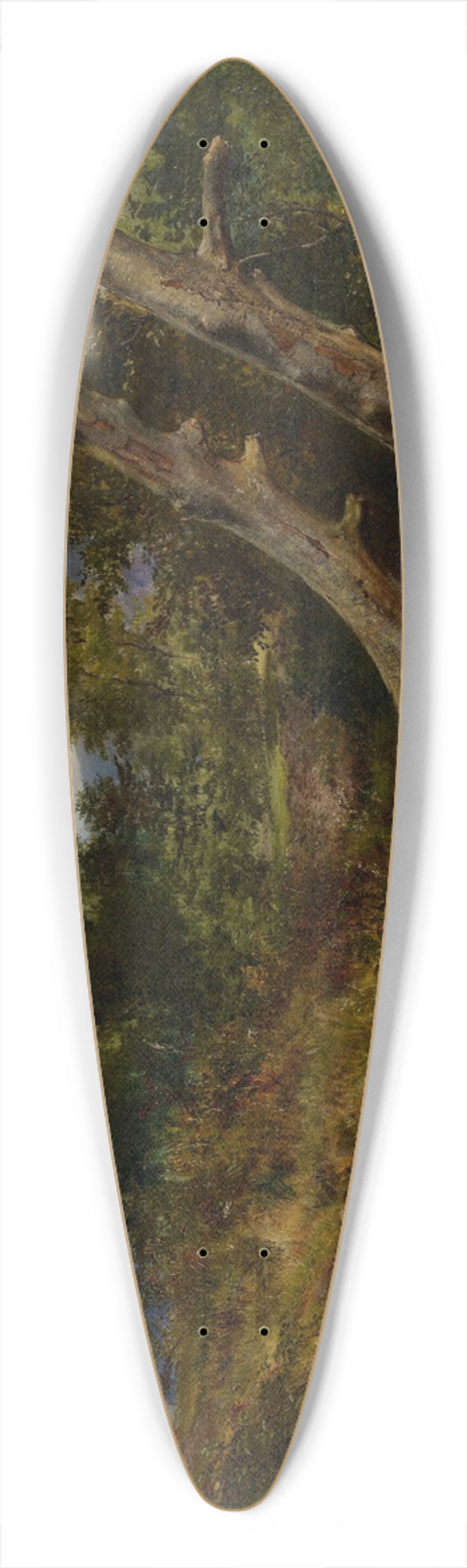 Richard Redgrave - The Heron Disturbed 39.3 inch art pintail longboard deck