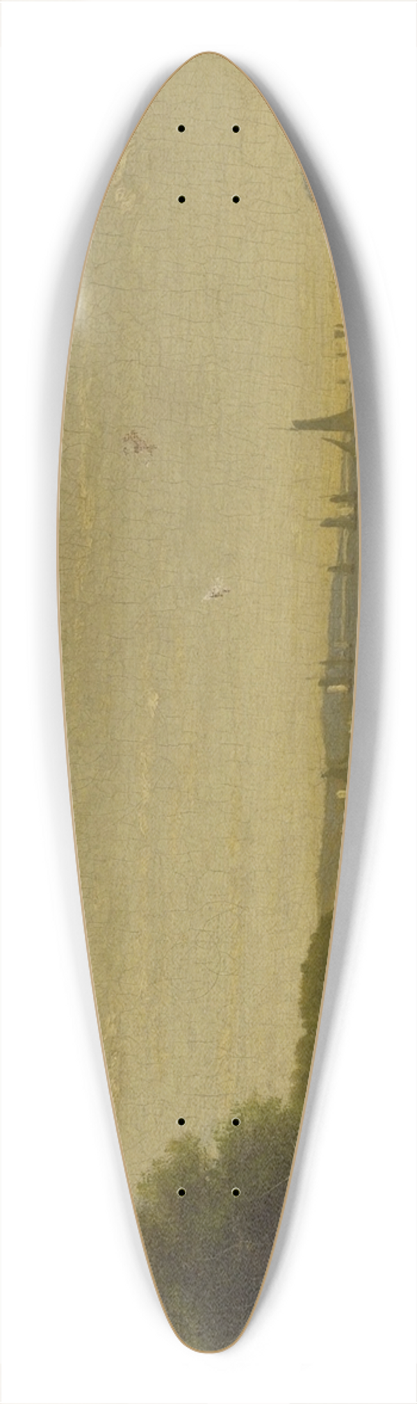 Richard William Hubbard - Along the Hudson River 39.3 inch art pintail longboard deck