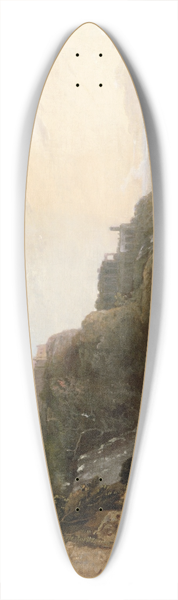 Richard Wilson - View of Tivoli- the Cascatelle and the Villa of Maecenas 39.3 inch art pintail longboard deck