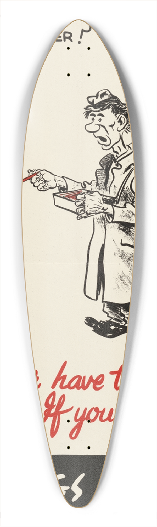 Ricky RCAF - What Will You Do When This Do is Over 39.3 inch art pintail longboard deck