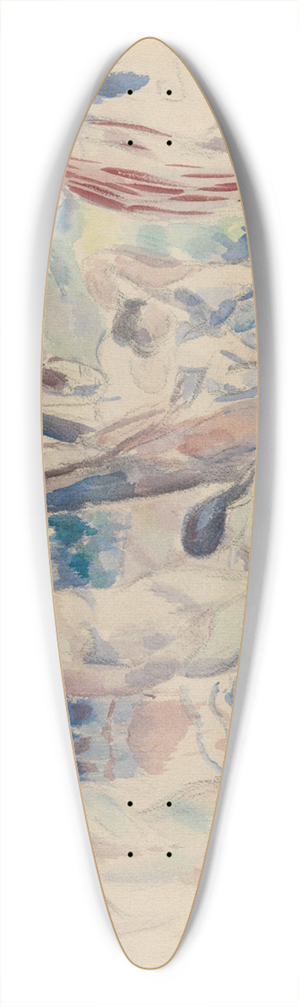 Rik Wouters - Figures in the Forest 39.3 inch art pintail longboard deck