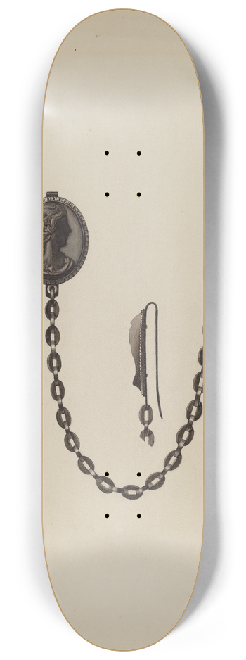 Dana Bartlett - Medallion and Chain 8.25 inch art skate deck