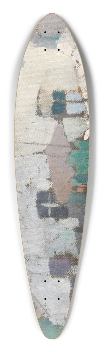 Rik Wouters - White Faades and Garden at Bosvoorde 39.3 inch art pintail longboard deck