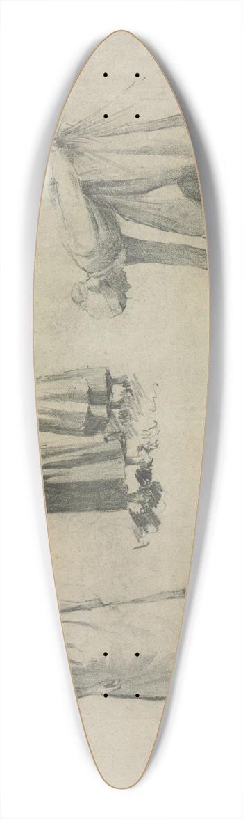 Robert A. Eichelberger - Bavarian Peasants 39.3 inch art pintail longboard deck