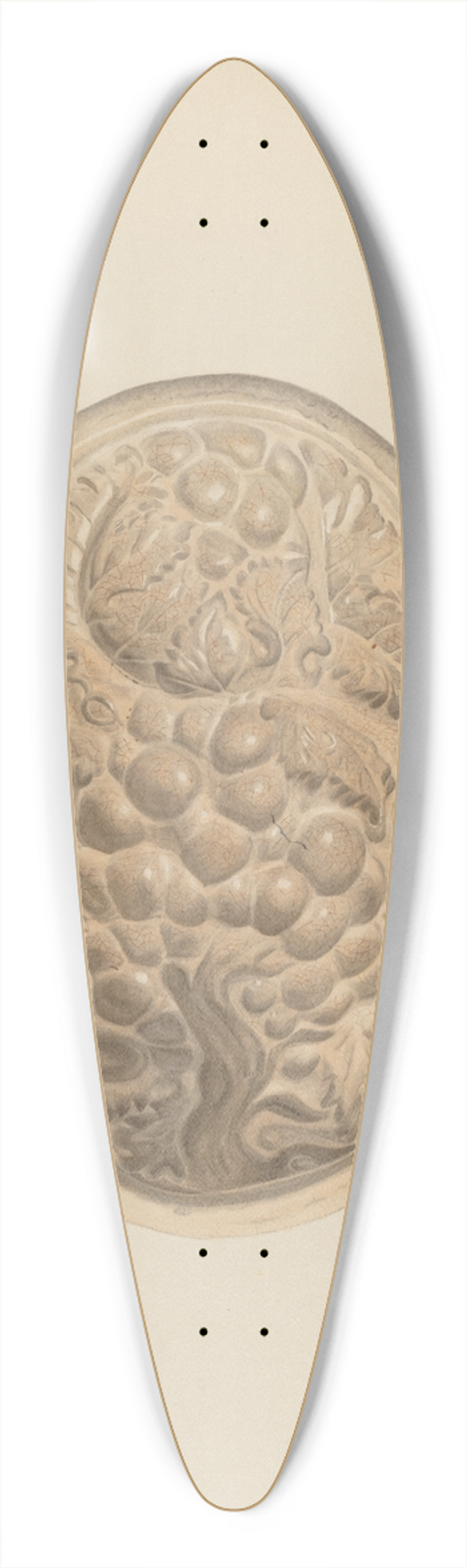 Roberta Spicer - Mold 39.3 inch art pintail longboard deck